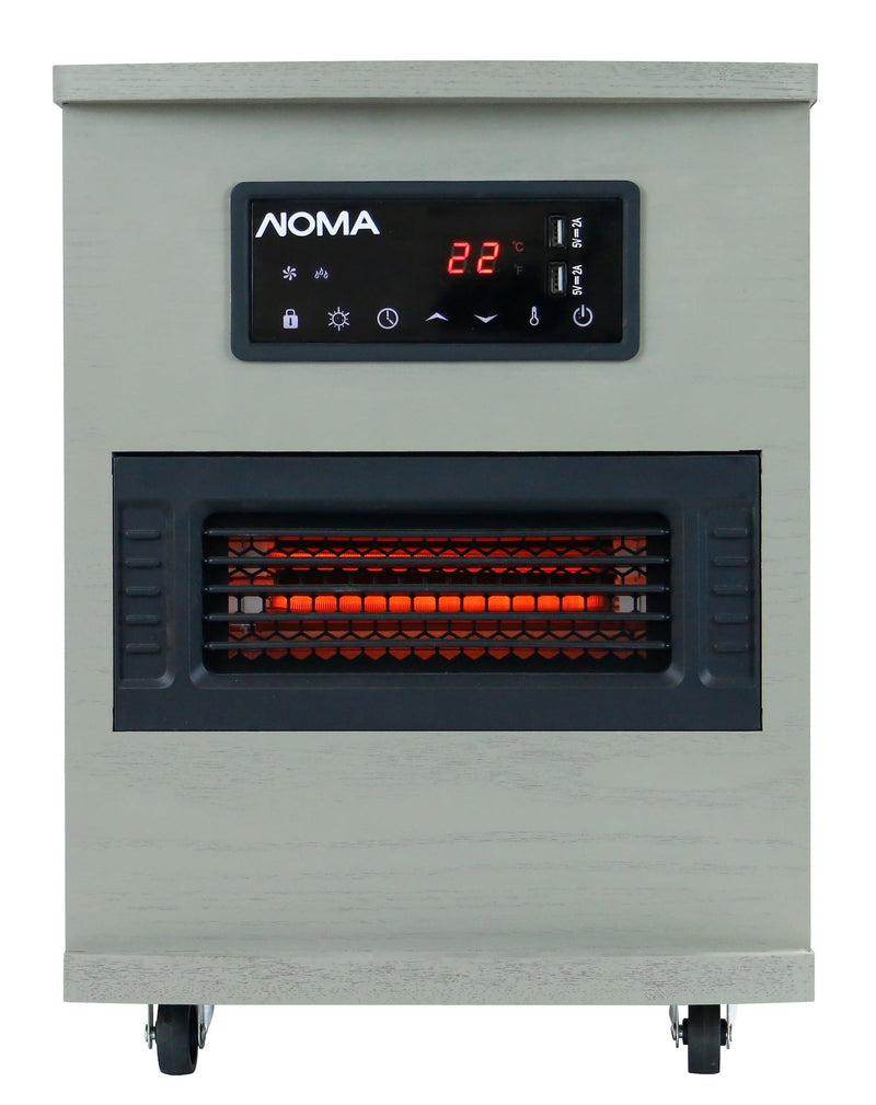 Ashwood Infrared Wood Cabinet Heater with Remote Control and Thermostat, Grey K7369