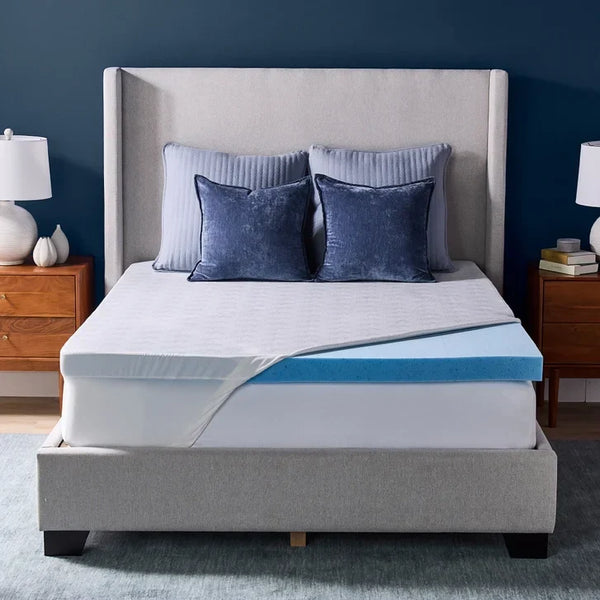 Novaform 3 in. Advanced Cooling Gel Memory Foam Mattress Topper Y9975