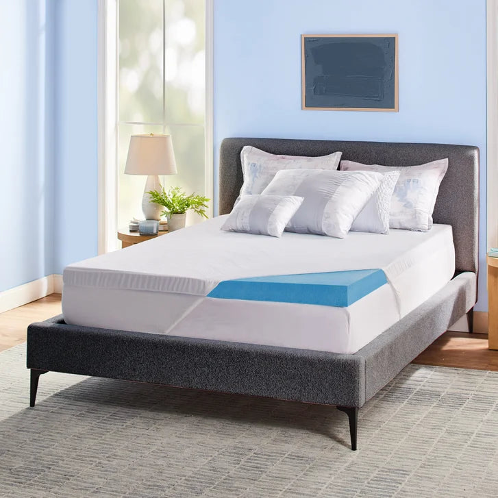 Novaform 3 in. Soothing Cool Plus Gel Memory Foam Mattress Topper G3957