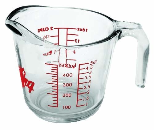 Glass Measuring Cup, 500-ml P9293