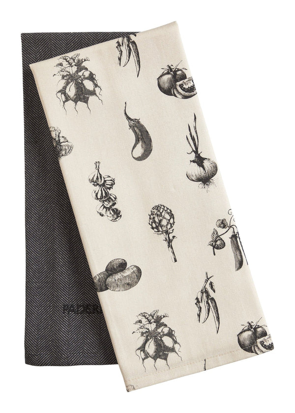 All-Purpose Cotton Kitchen Towels, Grey, 2-pk W3644