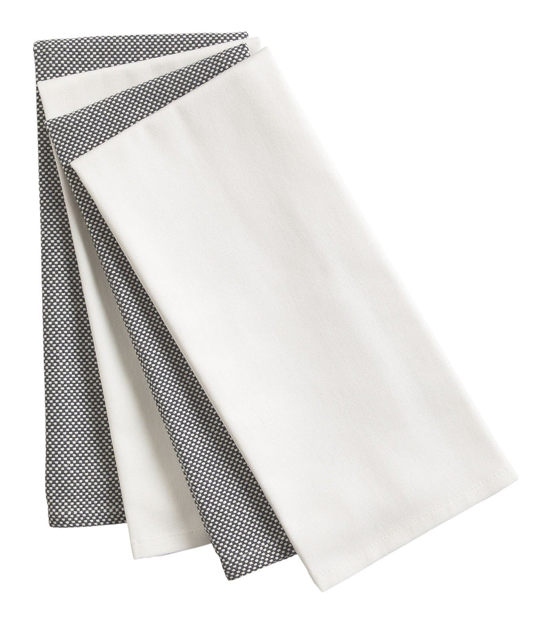 All-Purpose Cotton Kitchen Towels, Grey, 4-pk Y3995