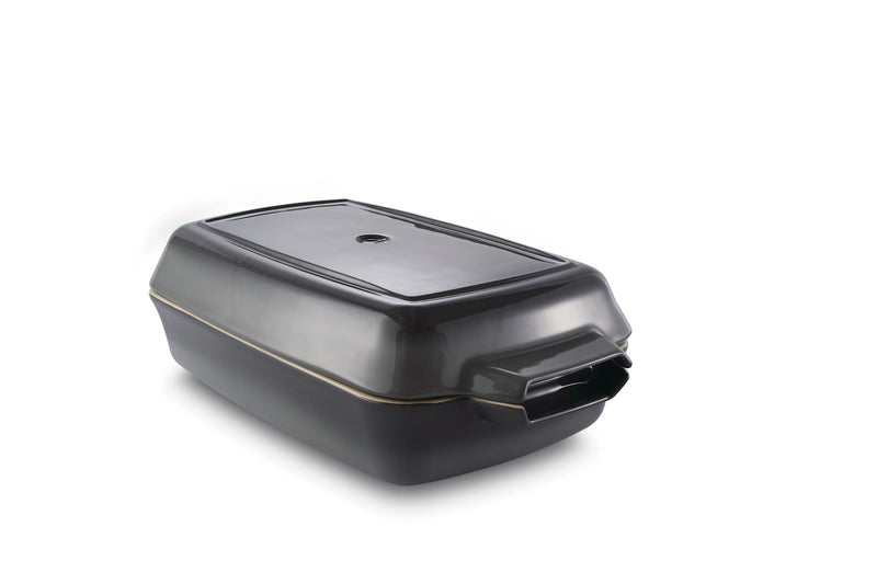 Ceramic Roaster Set, Grey, 15 x 8.5-in, 2-pk E8948