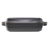 Ceramic Roaster Set, Grey, 15 x 8.5-in, 2-pk