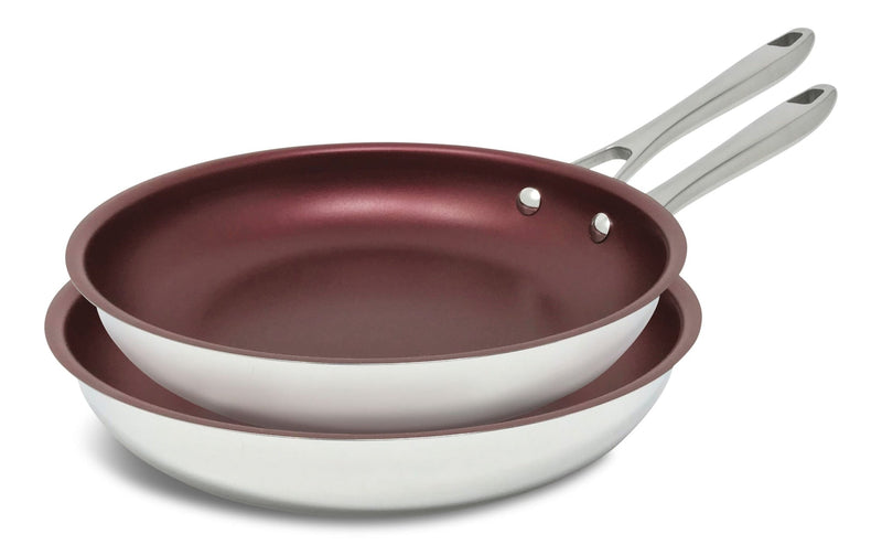 Clad Non-stick Fry Pans, 24 cm/28 cm, 2-pk, Induction Compatible Cookware M9258