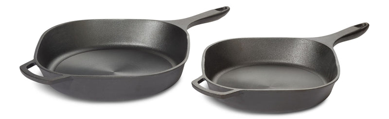 Pre-Seasoned Smooth Release Cast Iron Skillet, Oven Safe, Black, 12-in U2783