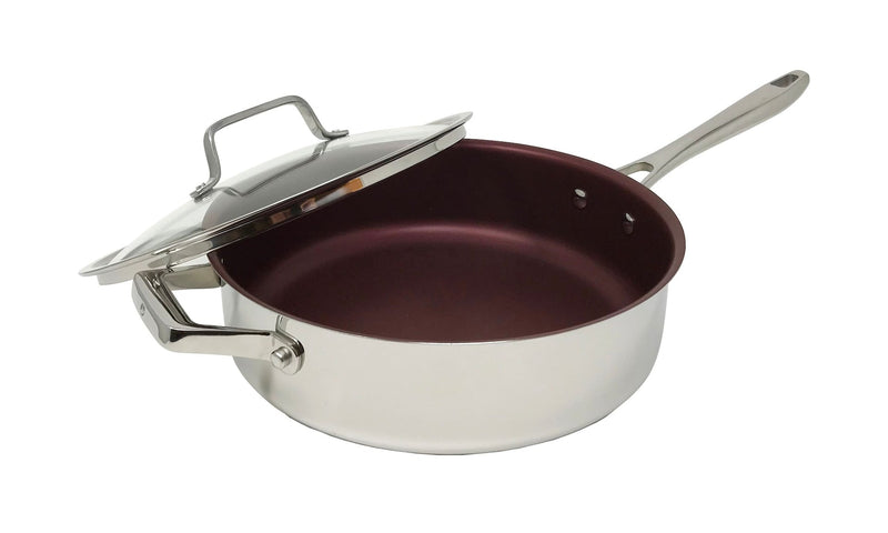 Professional Non-Stick Clad Jumbo Cooker, Burgundy, 5-L P4819