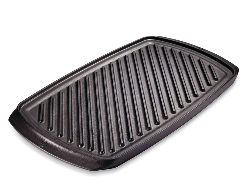 Signature Cast Iron Reversible Grill & Griddle, BBQ & Oven Safe, Black, 20-in x 10-in F8039