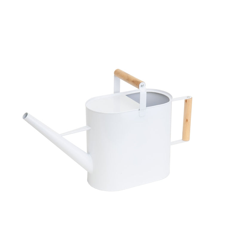 Nordic Habitat Wood Finish Watering Can, White, 2-Gal W1655