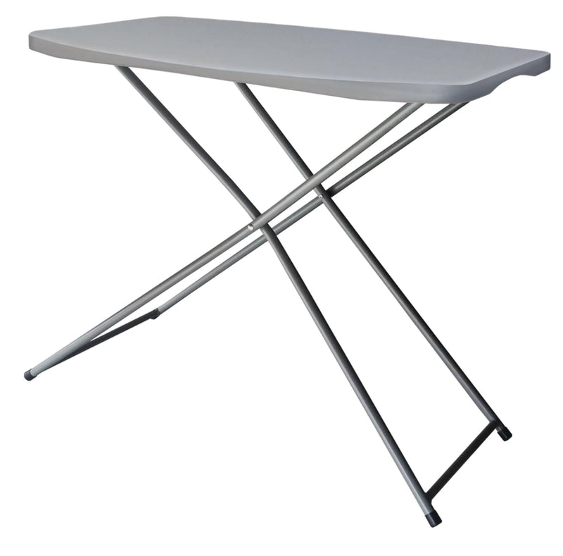 Height Adjustable Plastic & Metal Portable Folding Activity Table, Indoor/Outdoor, White I3489