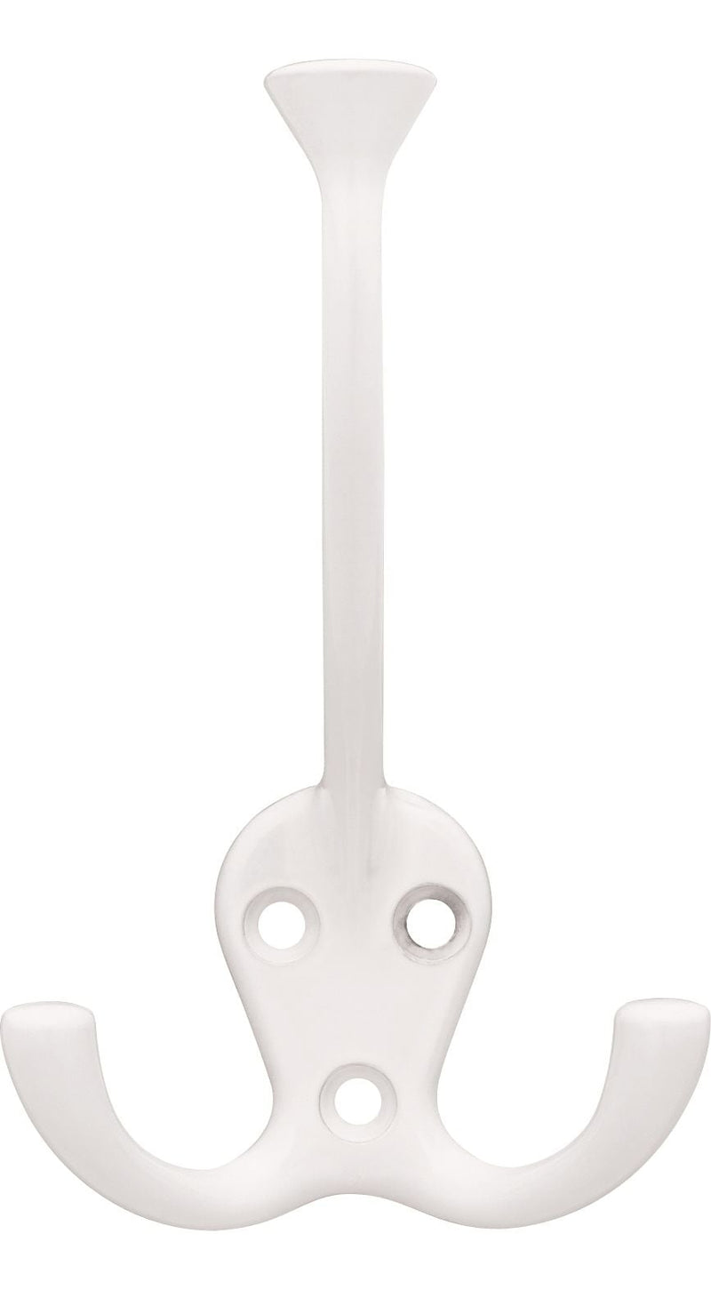 Stainless Steel Single Tri-Hooks, White, 3-pk J0338