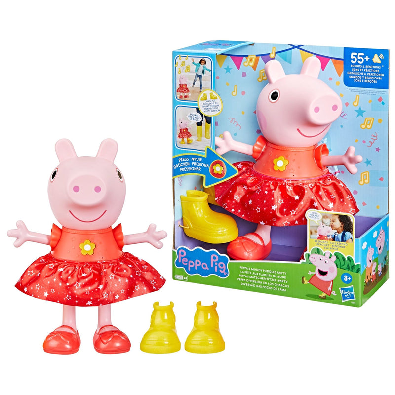 Peppa’s Muddy Puddles Party Singing and Dancing Doll, French, Ages 3+ S2923
