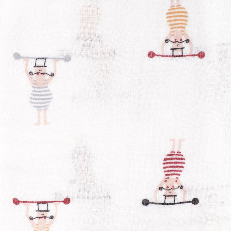 Cotton Muslin Baby Swaddle Blanket, Circus W2461