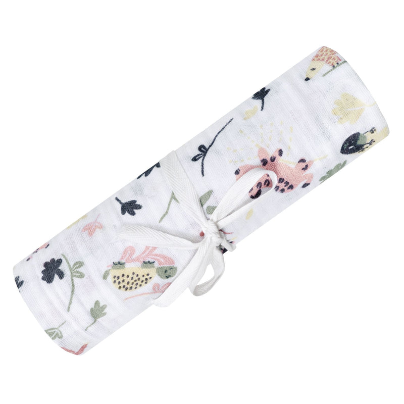 Cotton Muslin Baby Swaddle Blanket, Jungle Lotus C6563