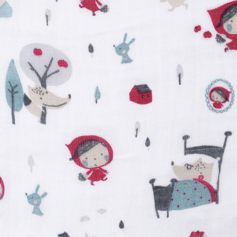 Cotton Muslin Baby Swaddle Blanket, Riding Hood E7613