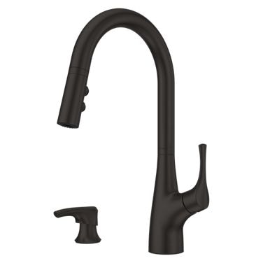 Arvada Pull-Down Kitchen Faucet, Matte Black W9772