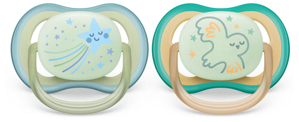 Ultra Air Pacifier, 0-6 Months, Smiling Star & Owl, 2-pk L5579