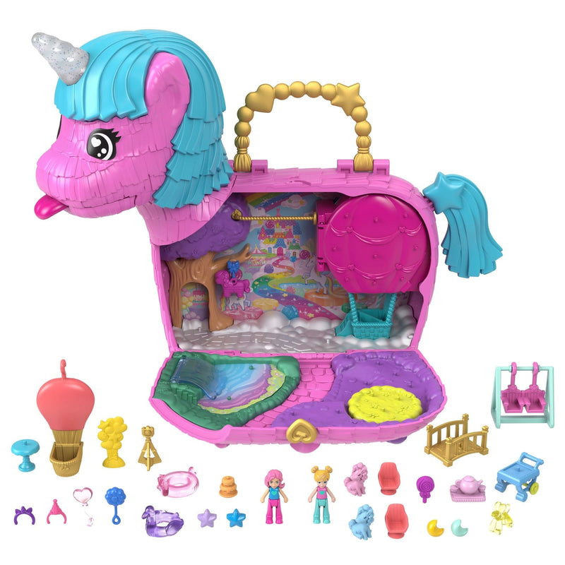 35th Celebration Unicorn Partyland Playset, Includes 2 Micro Dolls, Pets & 25+ Surprise Accessories, Kids Ages 3+ Y1908
