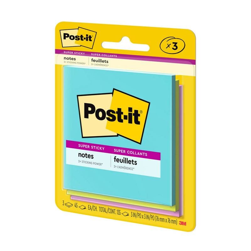 Super Sticky Notes Supernova Neons Notes, 3-pk J8880