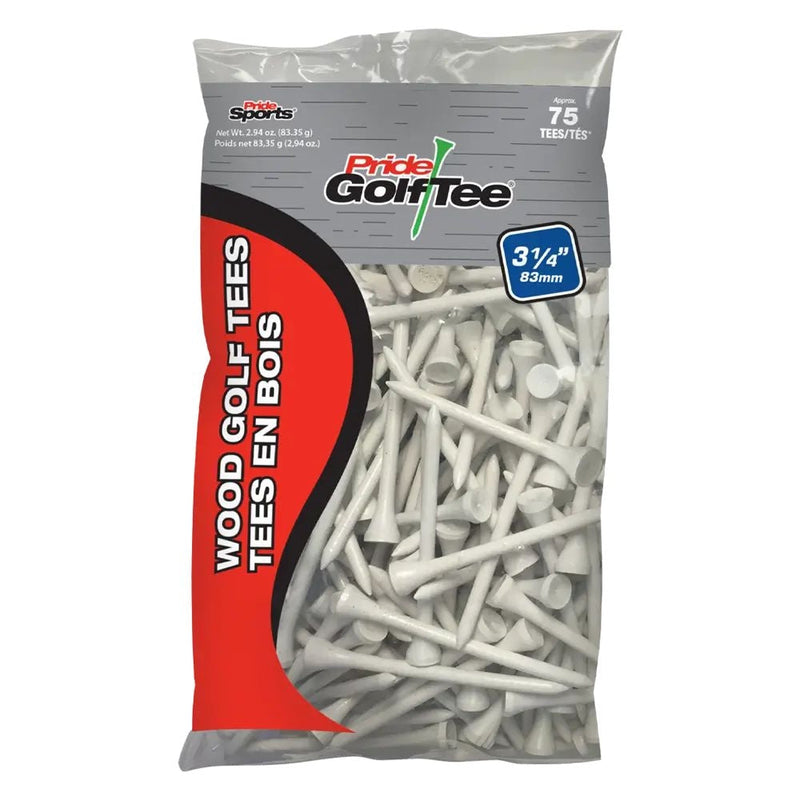 Pride Biodegradable Hardwood Golf Tee, 3-1/4-in, 50-pk, White J2505