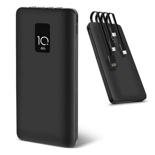 4 in 1 Fast Charging Power Bank with Built-in Cables, 10000mAh - PrimeCables R1783