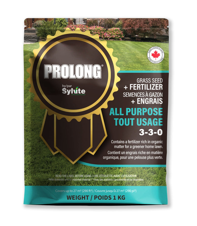 All Purpose Grass Seed with Fertilizer, 3-3-0, 1kg S2580
