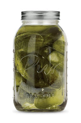 XL 64-oz BPA-Free Mason Jar with Canning Lid and Band, 6-pk