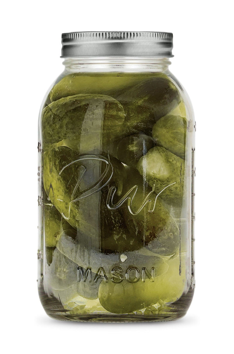 XL 64-oz BPA-Free Mason Jar with Canning Lid and Band, 6-pk J6837