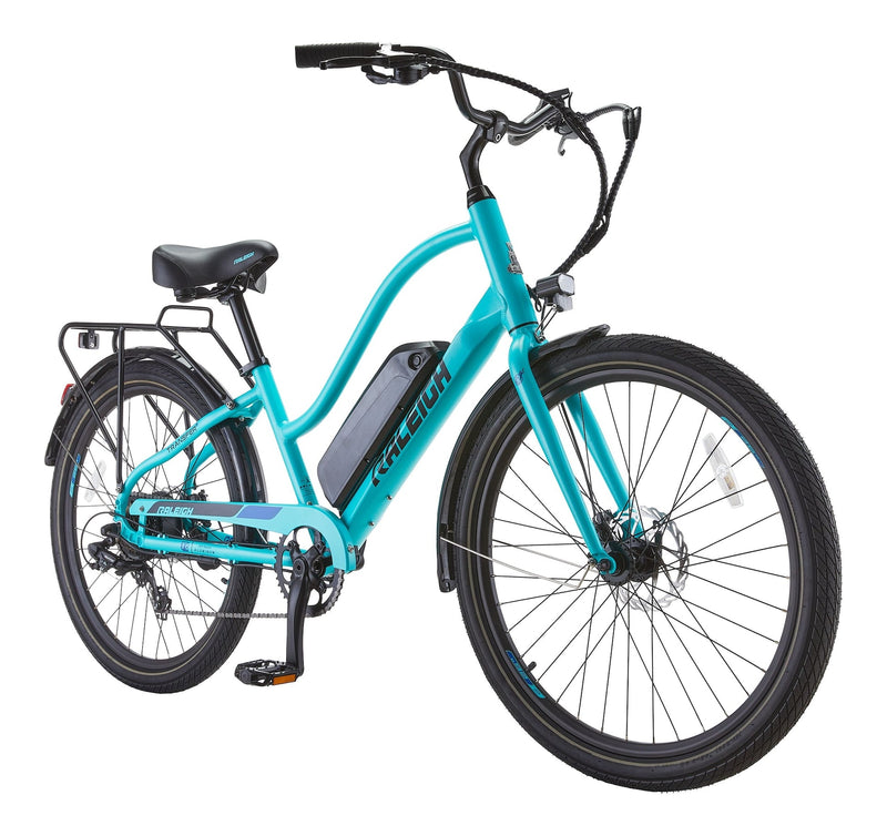 Oceania Lightweight Electric Bicycle with Front & Rear Lights, 26-in Wheel, Blue Z3046