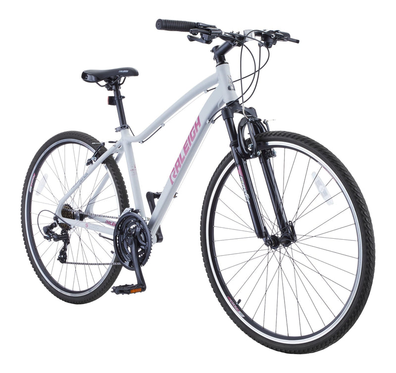 Route Hybrid Bike with Alloy V-brakes, 700C, 21-Speed, White T7178