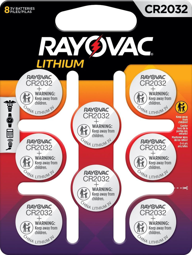 CR2032 Lithium Coin Batteries, 8-ct U3767