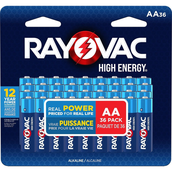 HIGH ENERGY AA Alkaline Batteries, Long Lasting, All Purpose, 36-Pk P0594