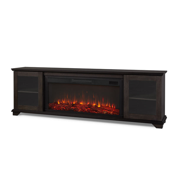 Benjamin Landscape Electric Fireplace TV Stand, 81-in, 1500W, Includes Remote Control, Weathered Wood I7556