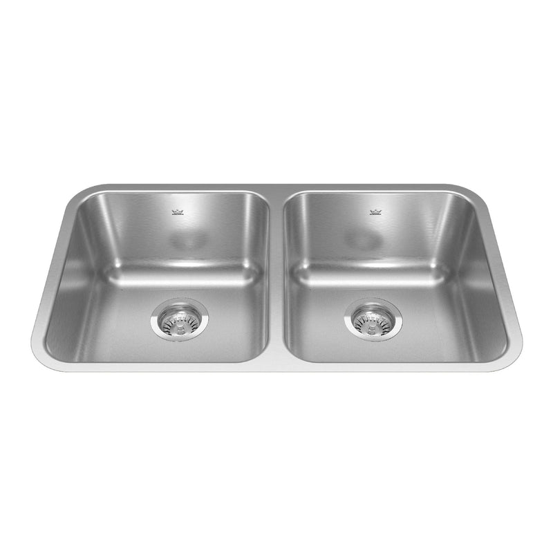 FB Double Stainless Steel Sink, 30.88x17.75-in V5326