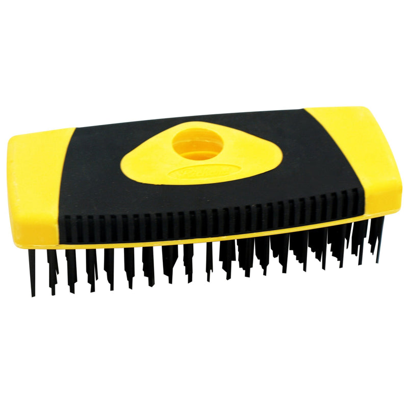 Wire Block Brush Cleans/Removes Paint, Rust & Dirt From Metal, 5.4 x 16.8-cm I6646