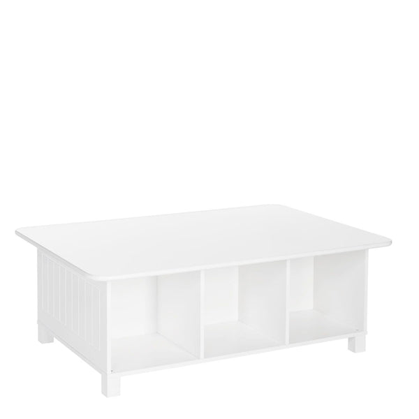 Home Kids' Desk, Activity & Play Table with 6 Storage Cubbies, For Bedroom/Playroom, White Z9261