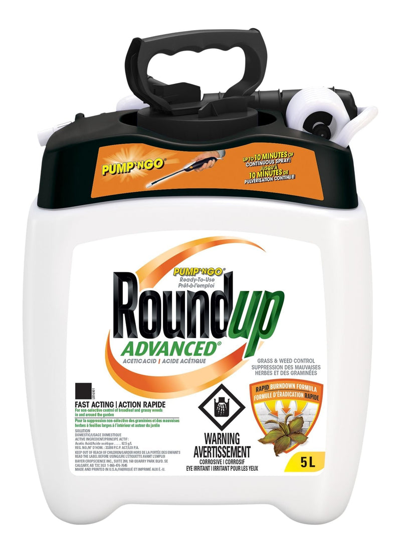 Advanced Ready-to-Use Grass and Weed Control/Killer with Pump-N-Go Applicator, 5-L Z9609