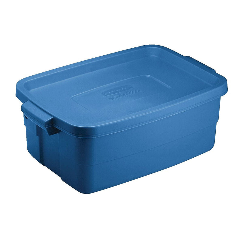 Roughneck Stackable Storage Box with Lid, 11-L, Blue A3555