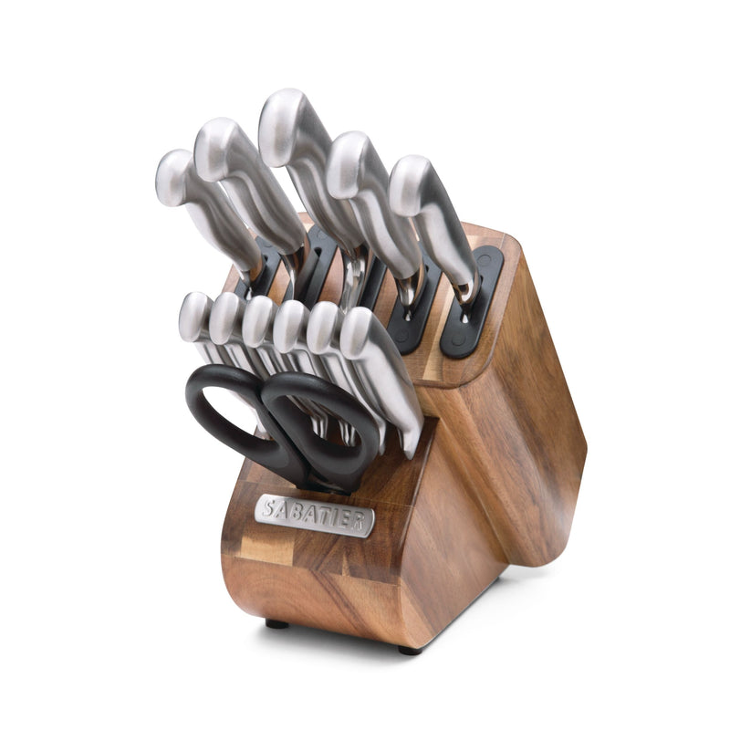 Stainless Steel Knife Block Set with Edgekeeper, 13-pc U0308