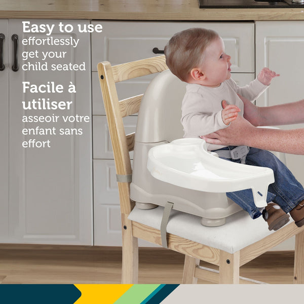 Easy Care Taupe Swing Tray Booster Seat U4527