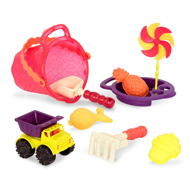 Sands Ahoy! Outdoor Beach Sand Playset with 9 Beach Accessories, Bilingual, 9-pc R4297