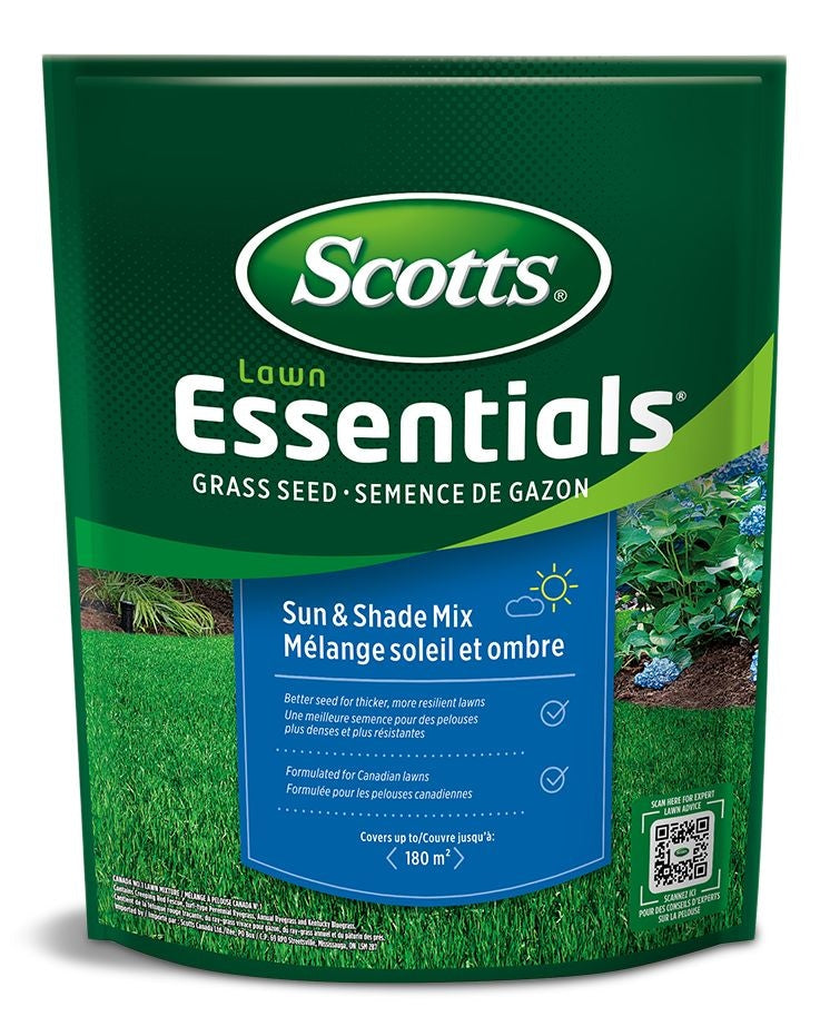 Lawn Essentials Sun & Shade Grass Seed Mix, Weed-Free, 1-kg W643
