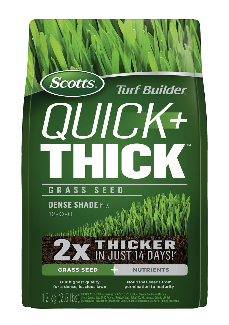 Turf Builder Quick + Thick Grass Seed Dense Shade Mix, 12-0-0, 1.2-kg G750