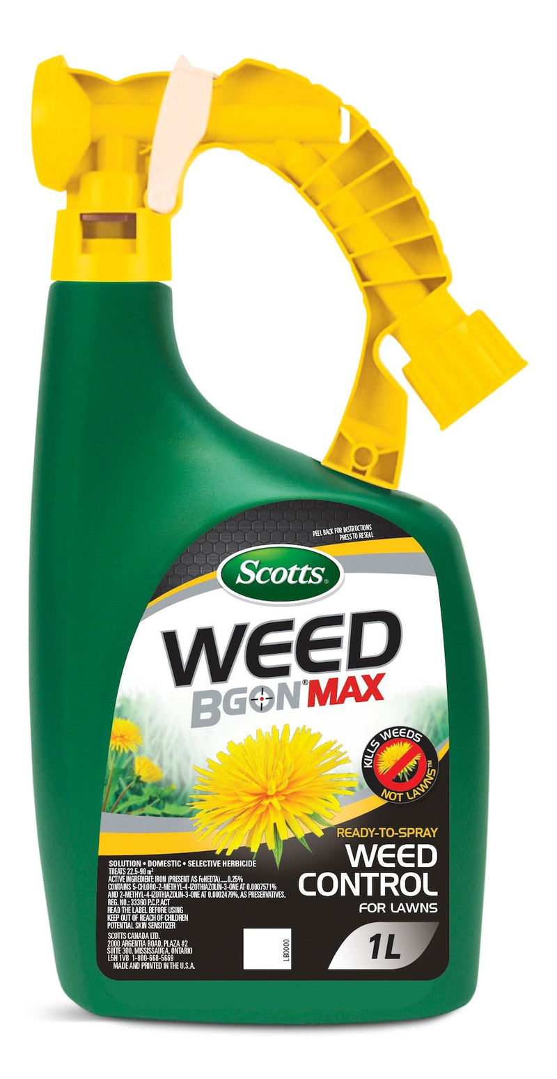 Weed B Gon MAX Ready-to-Spray Weed Control/Killer Concentrate, Herbicide for Lawns, 1-L A9700