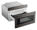 Black Stainless Steel Microwave Drawer Oven, 24-in