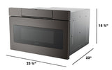 Black Stainless Steel Microwave Drawer Oven, 24-in