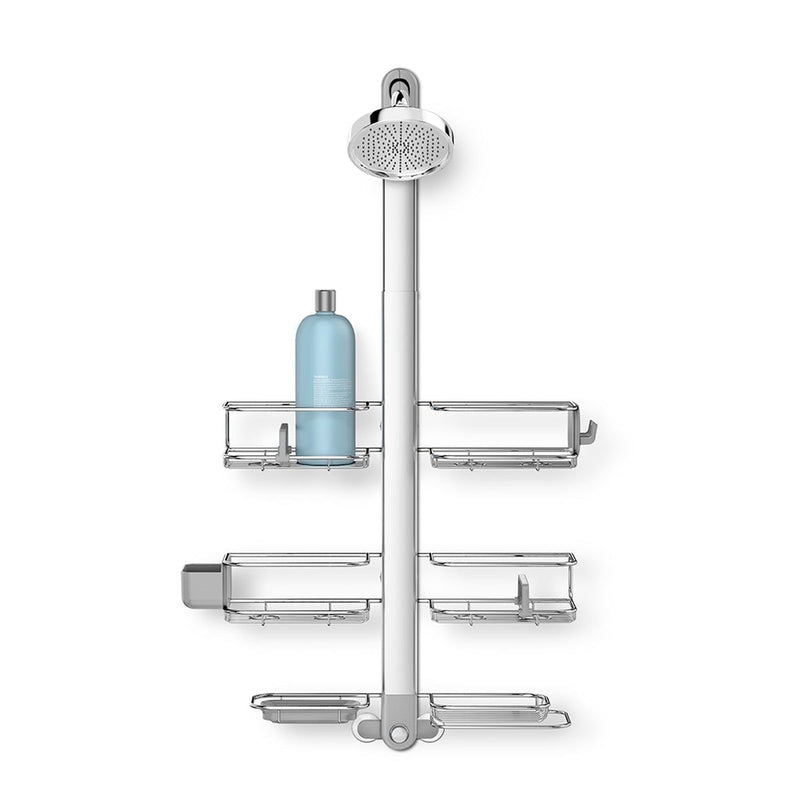 XL Rust-Resistant Adjustable Shelves Shower Caddy, Silver X8907