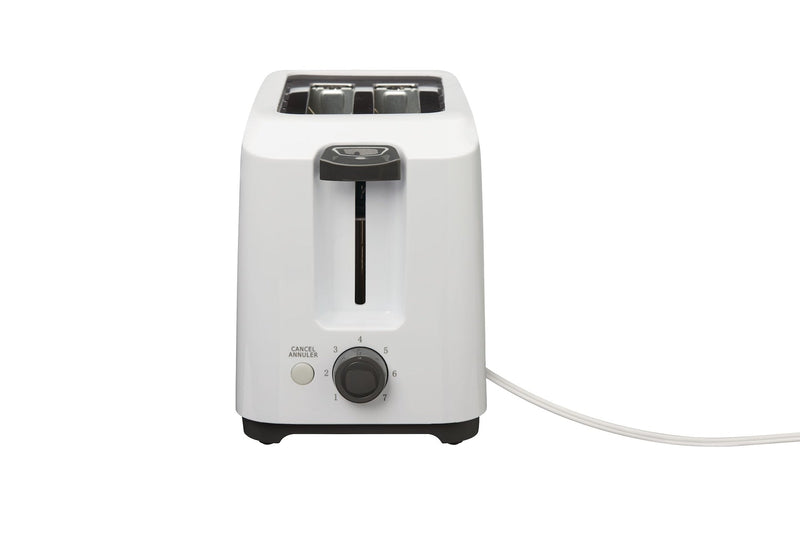 2-Slice Toaster, White, Removable Crumb Tray H3468