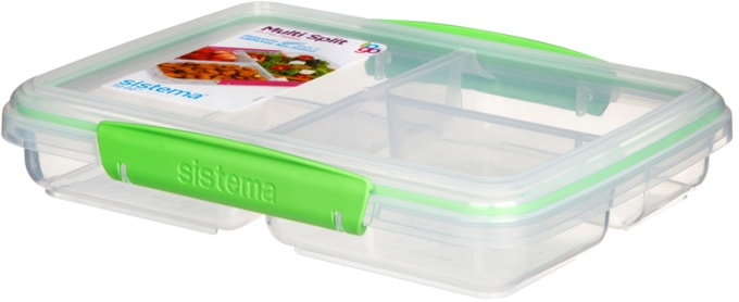 Multi Split Meal and Food Container, 820-mL (27.7 oz),with Dividers and Clips Z2559