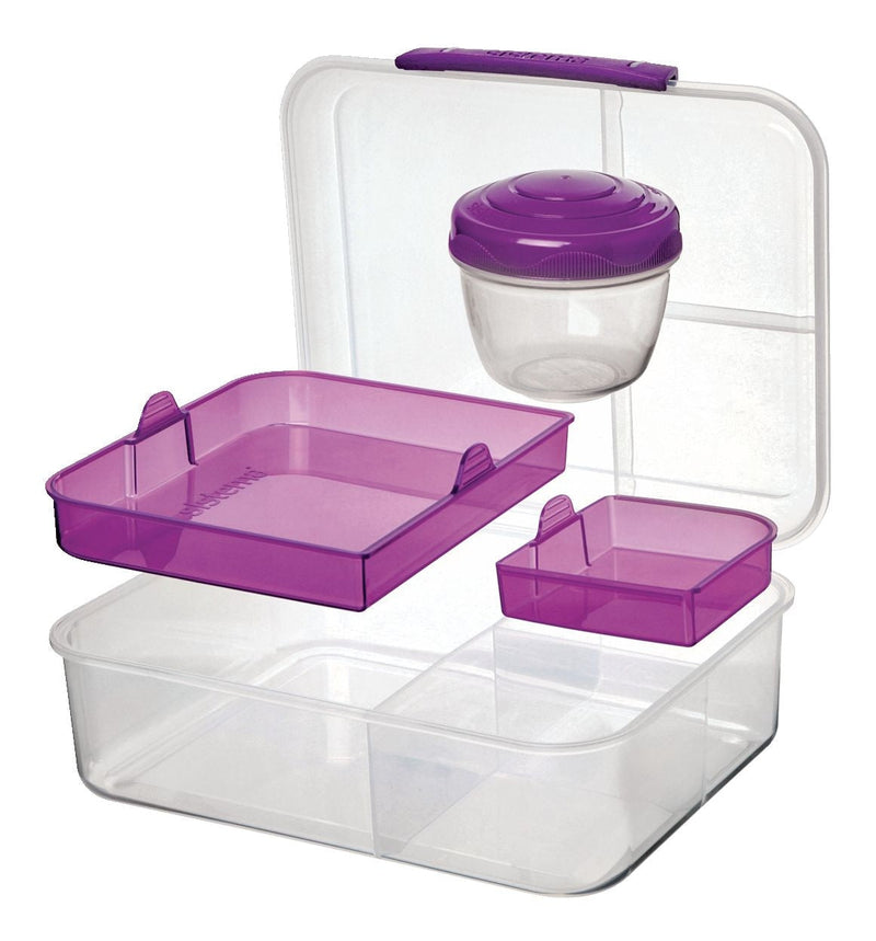 To Go Bento Lunch Box Plastic Food Storage Container, 1.65 L (55.7 oz) W7830